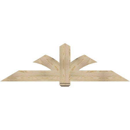Ekena Millwork Redmond Rough Sawn Timber Gable Bracket, Douglas Fir, 72"W x 21"H x 4"D x 6"F, 7/12 Pitch GBW072X21X0406RED00RDF